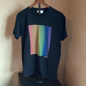 Vesti Black Shirt with Multicolor Stripe